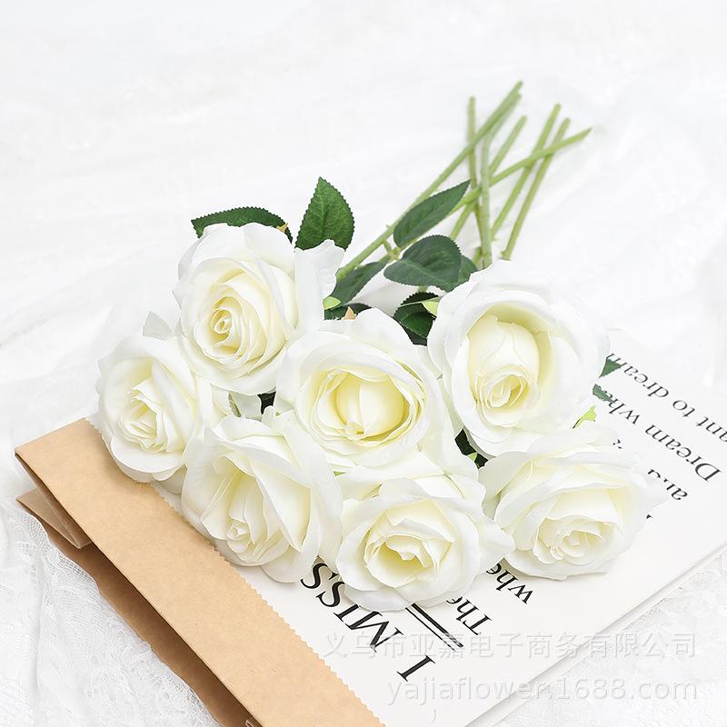 5/10Pcs Rose Artificial Flowers Bouquet for Home Room Decor Wedding Decoration Fake Flowers Valentine Day Gift DIY Vase Ornament
