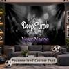 Wall Hanging Tapestry Custom NameDeep Purple Pattern Personalized Printed Fabric Wall Decor