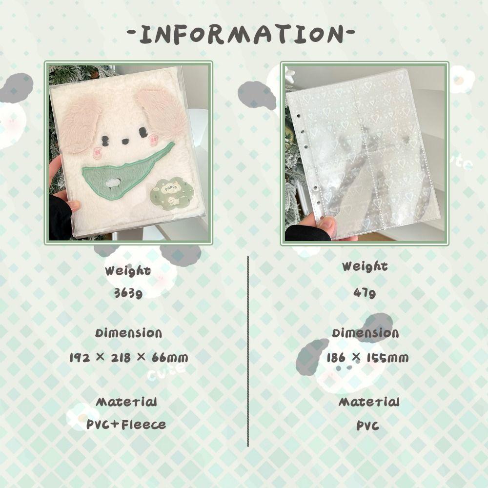 10pcs a6 Cartoon Plush a6 Photocard Holder Plush Idol Photo Album  Student
