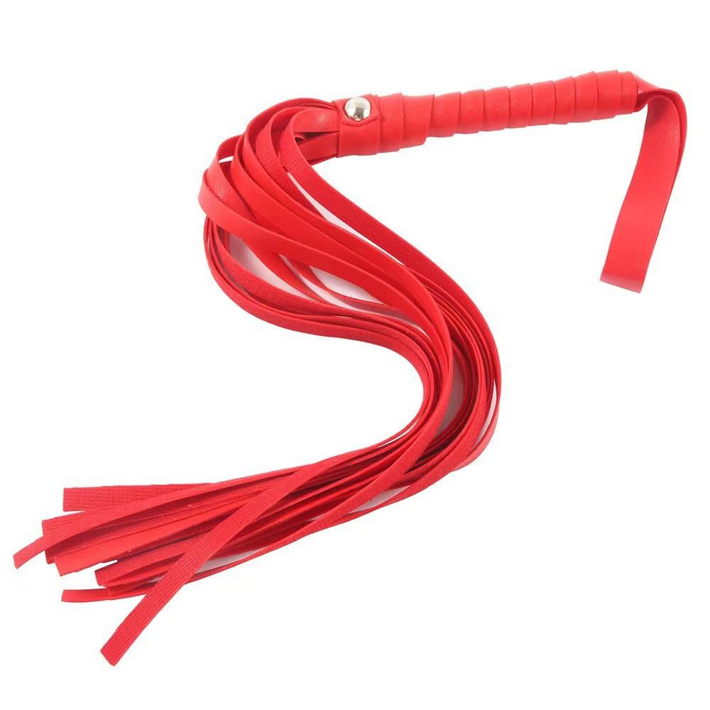 Fluffy Leather Bondage Set: Whip, Handcuffs, Gag, Eye Mask for Couples