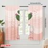 2pcs 2D Flat Printing Party Window Curtains Love Nature Cactus Polyester Without Electricity 0 for Home & Party Decoration