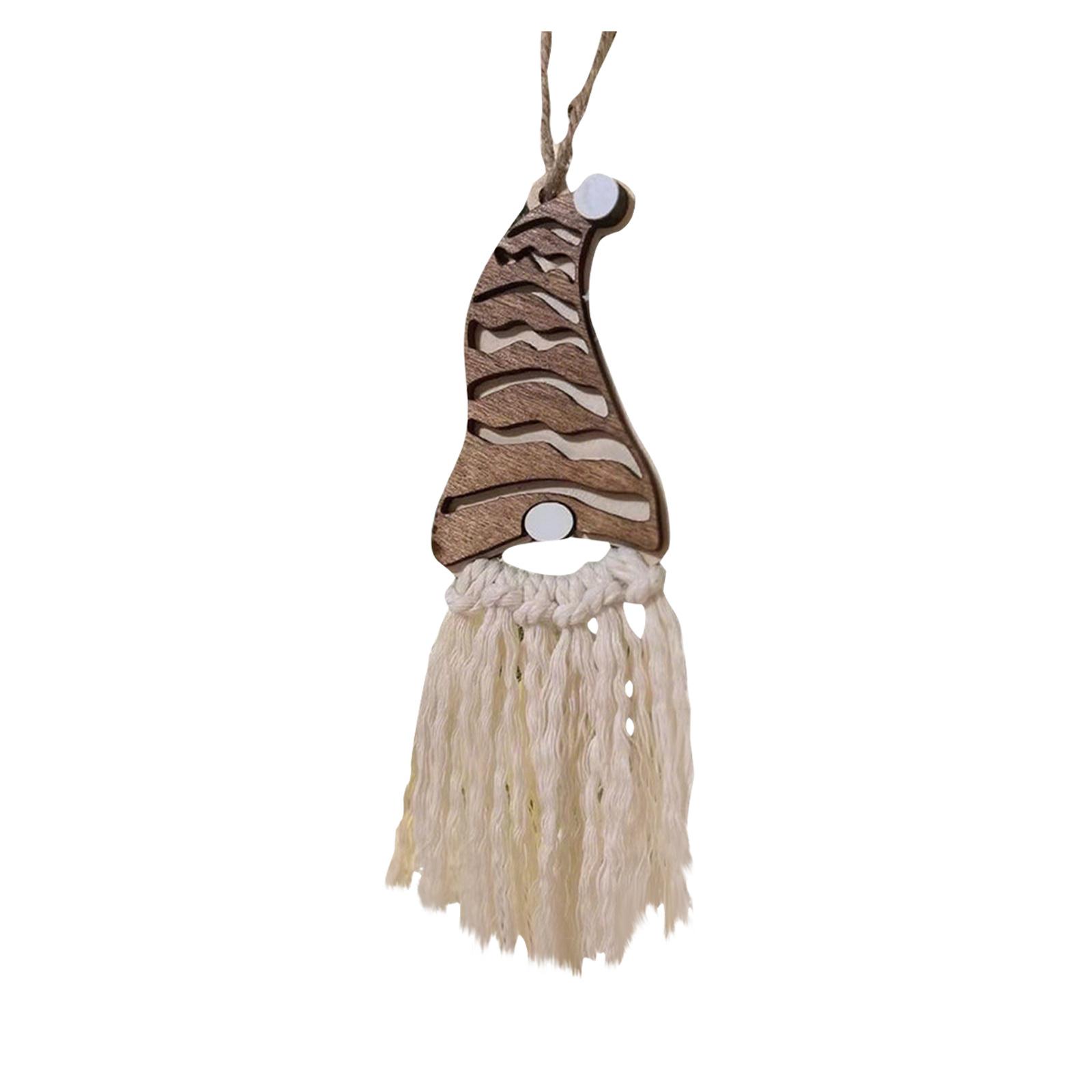

Wooden Christmas Beard Tassel Pendant For Christmas Tree Decoration One Size коричневый