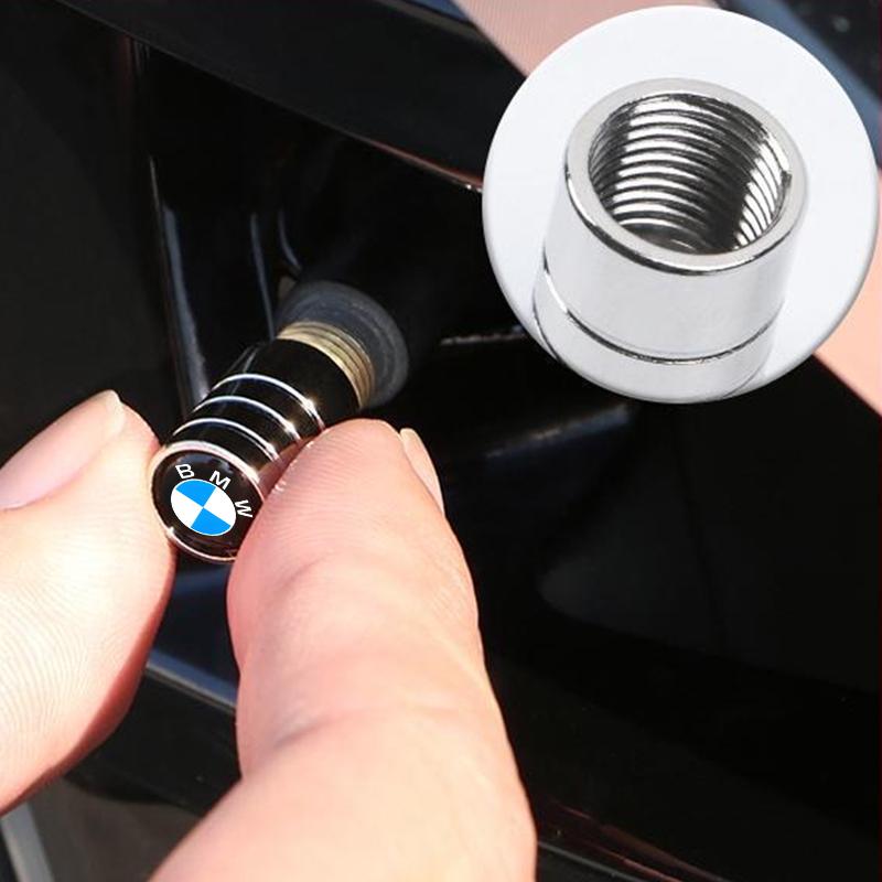 4PCS Metal Car Wheel Tire Valve Caps Stem Cover Car Accessories For BMW E46 E39 E90 E60 E36 F30 F10 E34 X5 E53 E30 M4 M5 X5 X6