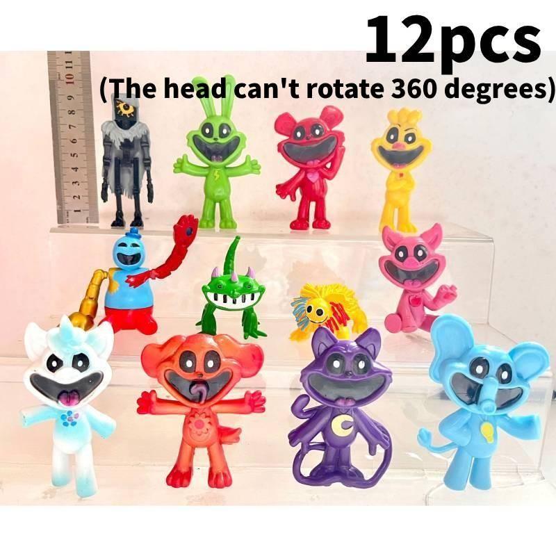 Adorable Pvc Smiling Animal Mini Figurines For Office Decor And Playful Collectibles Set Of Eight