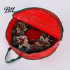 Reinforced Handle Carrying Bag Round Garland Storage with Handles, Waterproof PE Fabric Protective for Wreaths Dustproof Organizer, Zipper Closure