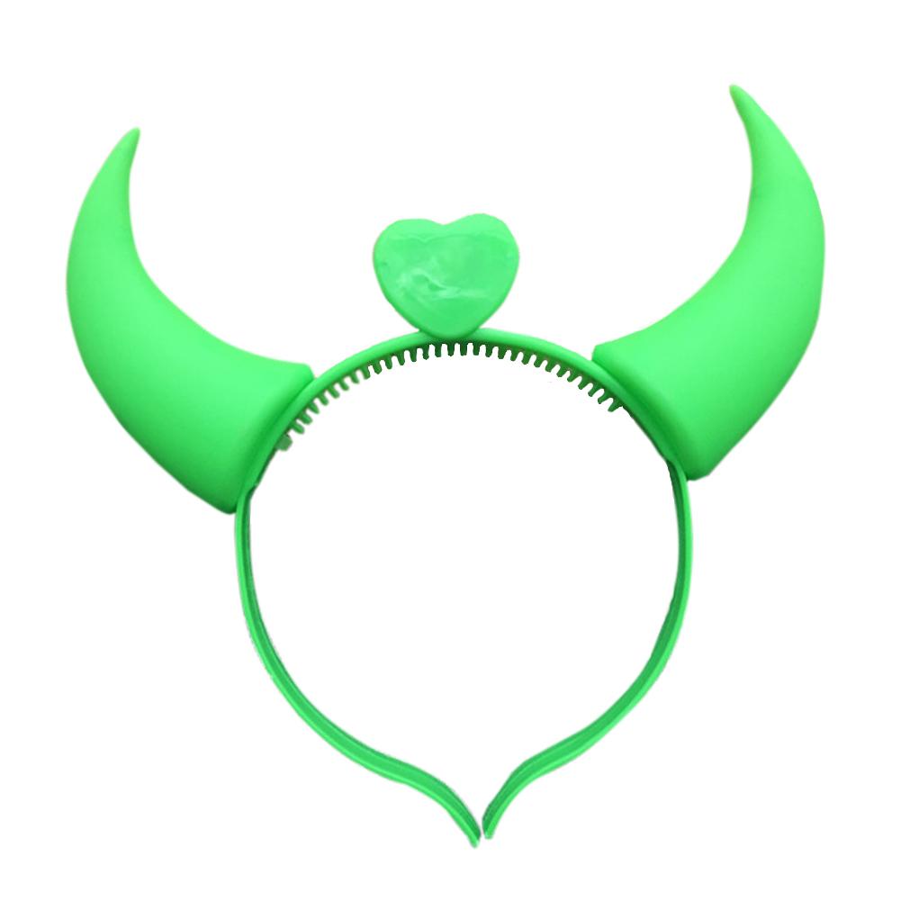 Hair Clasp Light Up LED Flashing Devil Horns Headband Stall Toys Concert Props Glowing Horns