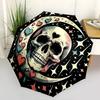 1pc Skull & Moon Automatic Open/CloseUmbrella, Portable Compact Umbrella for Men & Women A076