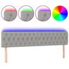 Tête de lit - Maison Exclusive - Gris clair - LED colorée intégrée - 200 x 7 x 78/88 cm