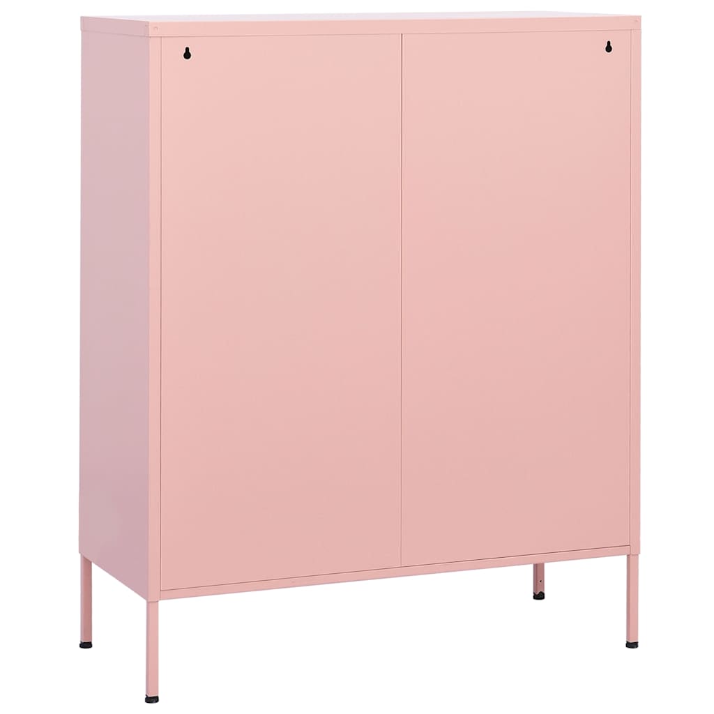 vidaXL Lagerschrank Rosa 80x35x101,5 Cm Stahl