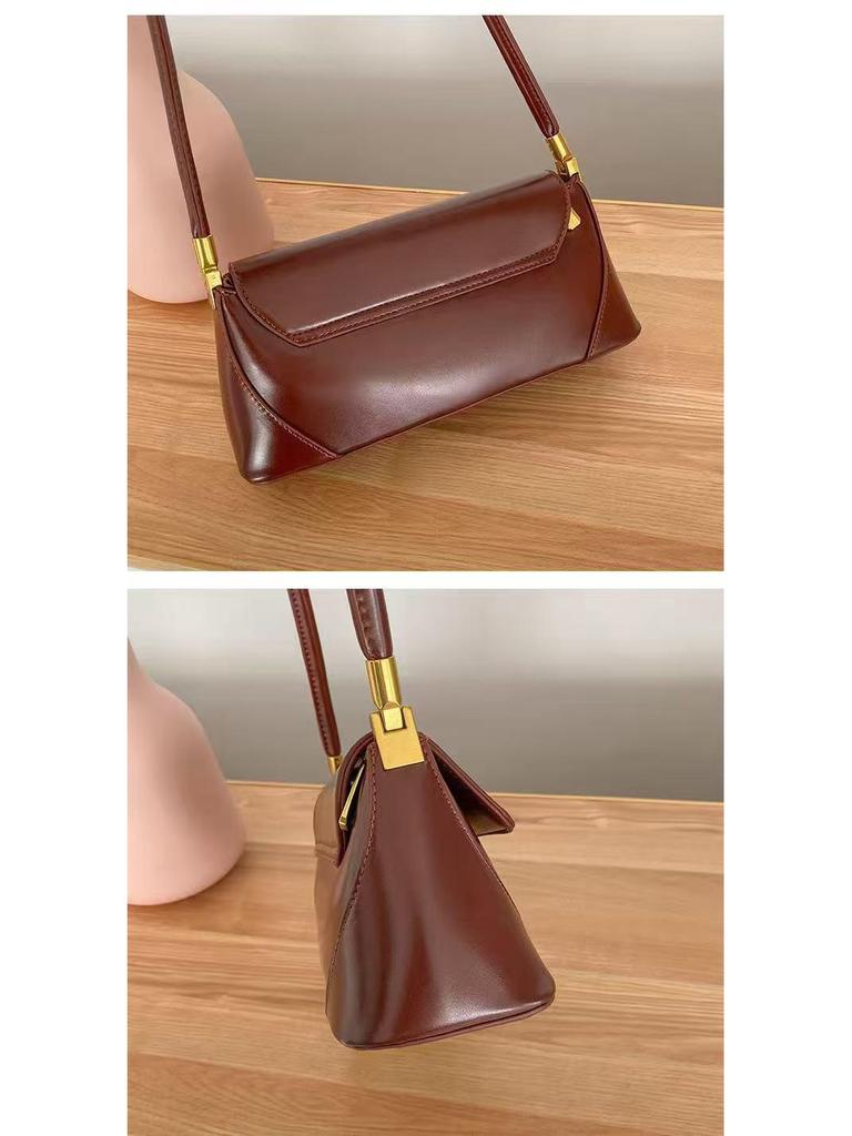 Women's Fashion Versatile French Underarm Bag - High-End, Simple, Niche Design, Hand-Held, Single Shoulder Handbag.