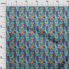 oneOone Cotton Flex Medium Blue Fabric Cat Diy Clothing Quilting Fabric Print Fabric By Yard 40 Inch