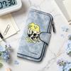 Gothic Skull Print Long Wallet Fashion PU Leather Card Holder Casual Daily Money Purse for Men Women