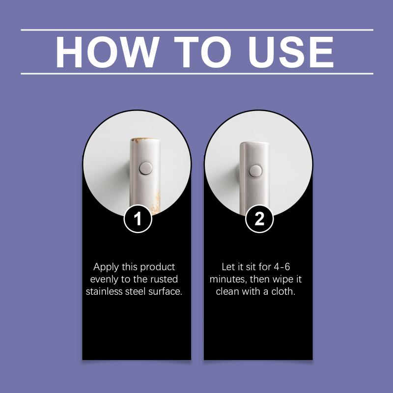 Stainless Steel Rust Remover AntiRust Metal Maintenance Solution Powerful Polishing Cream for Kitchen Bathroom and Outdoor Use