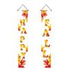 Vintage Front Door Fall Decorations Banners Rustic Yard Colorful Pumpkins Maple Leaf Porch Banners For Home Themed Party Outside