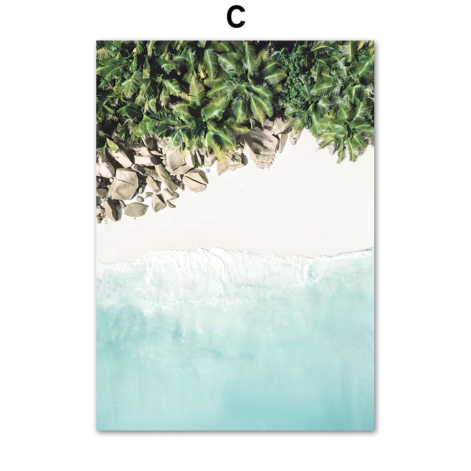 Strand Banane Palm Blatt Hängematte Ananas Karibik Nordic Poster Wand Kunstdruck Leinwand Malerei Dekor Bild Wohnzimmer RoomCuadros