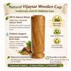 Ayurvedic Vijaysar Herbal Sugar Care Glass 100ML, Lab Certified & Approved by Ayurvedic Doctors, Original Vijaysar Wood Glass for Diabetes, Wooden