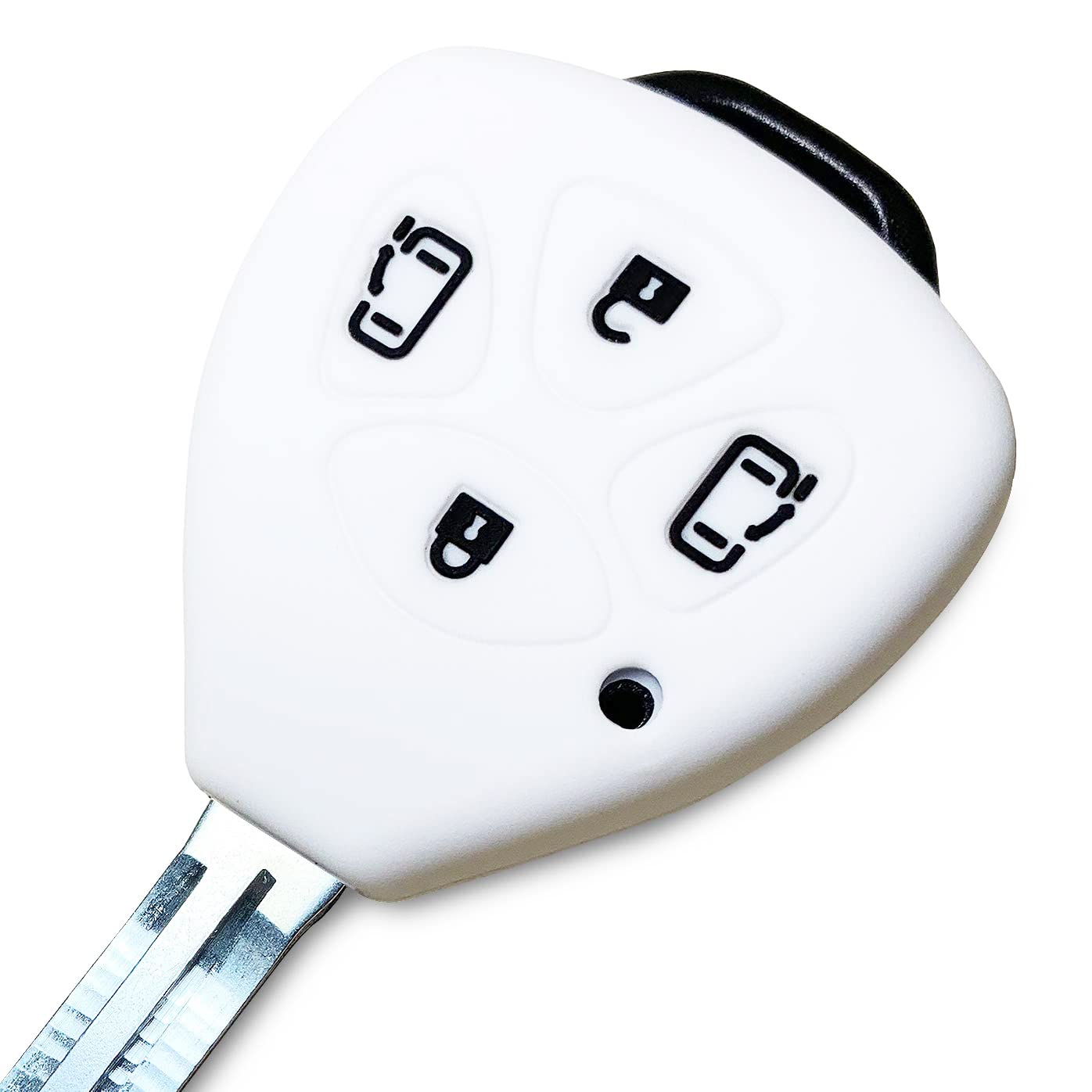 

IKT Silicone Cover for Toyota Cars Keyless Key 4 Buttons White/Alphard/Noah/Voxy/Isis/Porte, etc. Specially Designed белый