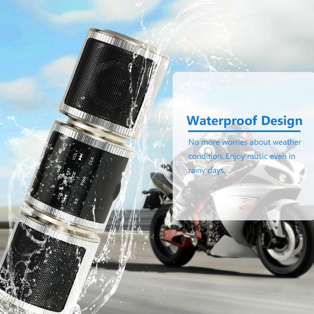 Motorrad   Lautsprecher Kabellos IP54 Wasserdicht  12V Lenker Montiert   Soundsystem