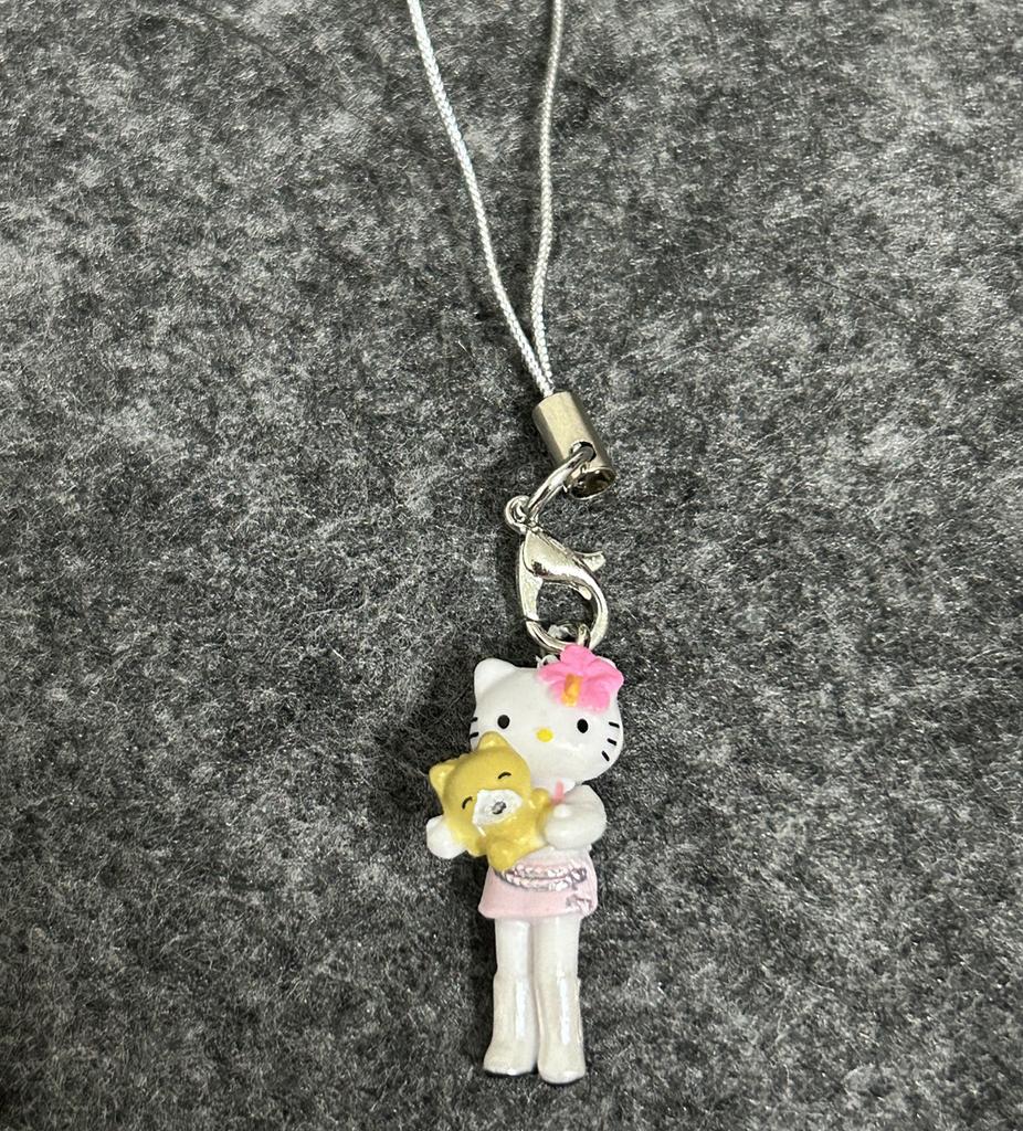 kawaii Hello Kitty Toy Pendant Cute Cat Phone Case Decorative Necklace Pendant Kawaii Women Accessories Festival Gifts