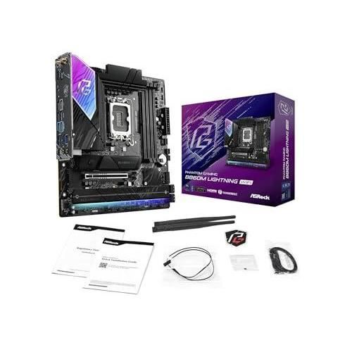 Carte mère - asrock - phantom gaming b860m lightning wifi - micro atx - intel lga 1851 - 64 go ram
