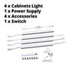 Stepless Dimming Touch Swith LED Light Kitchen Lighting 30cm/40cm/50cm LED Strip Bar Lights Aluminum Tube For Kitchen Bedroom Cabinet Lights EU Plug