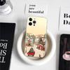 Anime Weihnachtsmann Rentier Weihnachtsbaum Handyhülle für iPhone 11 12 13 14 15 16 17 Pro Max Plus Transparente Rückseite