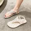 Summer New Women's Ethnic Style Carved Flower Ethnic Style Flip Flops - Wear Comfortable Flat Shoes Design Sandals