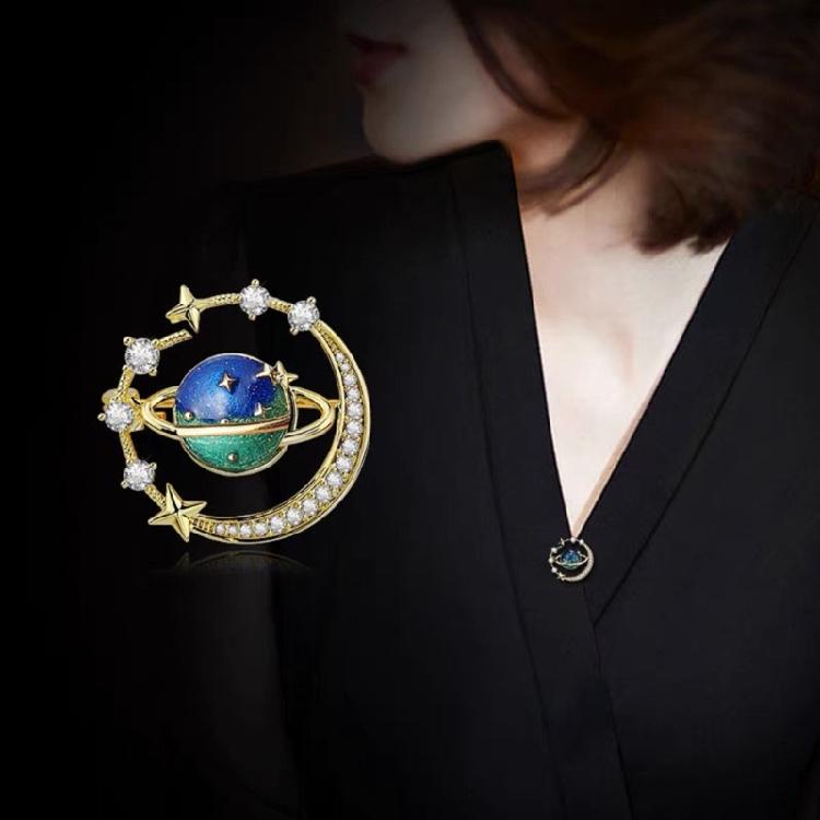 Kosmiczna Planeta Broszka Klamra Letnie Akcesoria do Ubrań Pin do Dekoltu