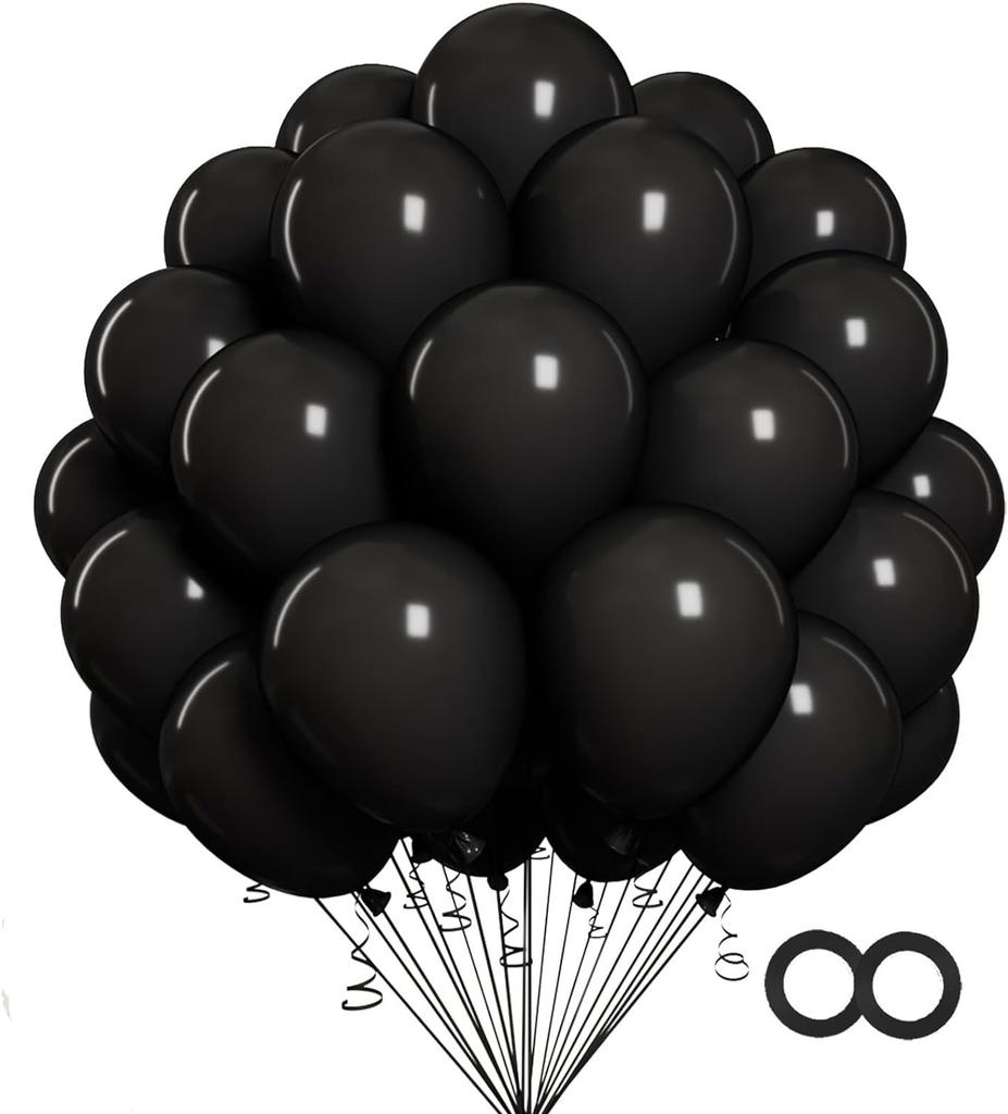 100pcs 12Inch Black Pink Gold Blue Latex Balloons Matte Balloon for Party Birthday Baby Shower Wedding Holiday Decoration