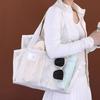 1pc Large Capacity Mesh Beach Bag Multi-pocket Foldable Toiletries Storage Bag Portable Home Swimming Bag Vacation Essentials