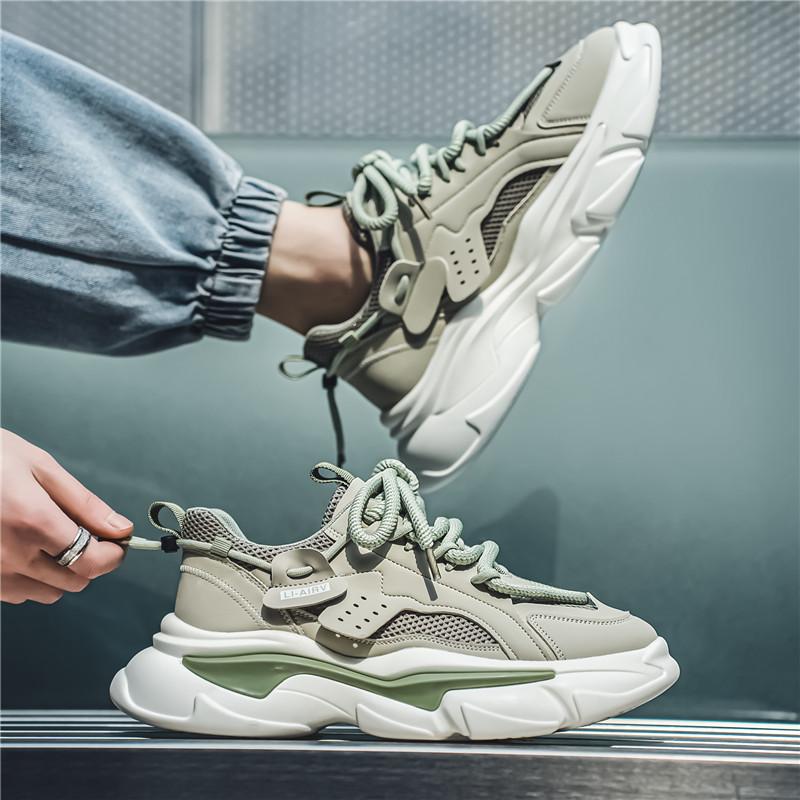 Módní pánské tenisky Trendy robustní tenisky Pánská ležérní obuv Zvyšující výšku Silná podrážka Sportovní obuv Pánské Zapatillas Hombre