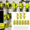 Wall Mount Holder Kit with 12 Pieces for 18V Cordless Tools and Batteries Providing a Reliable and Organized Storage Option