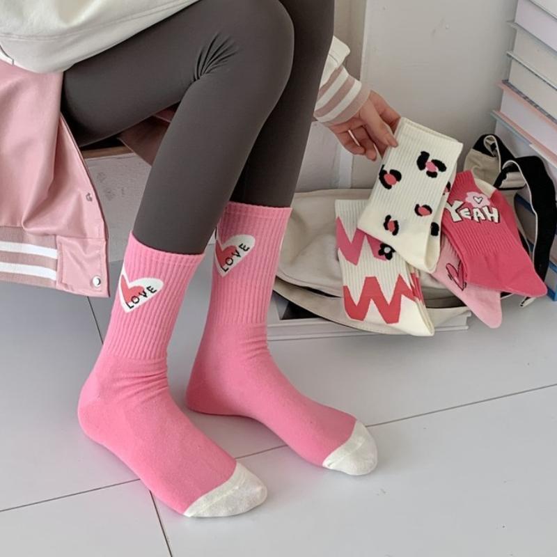 Women's Long Cotton Socks Mid-tube Outer Wear Online Celebrity All-match Street Ins Trendy Retro High Socks