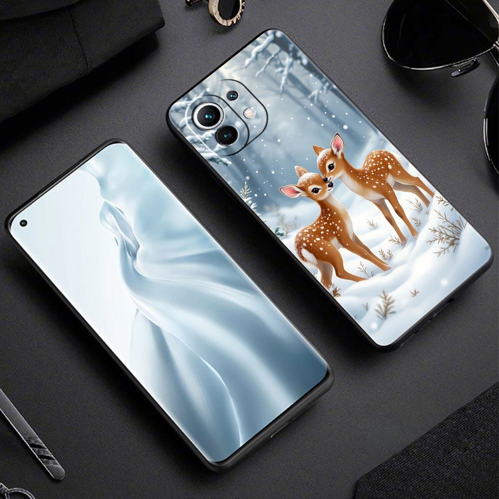 Cartoon Animal Deer Phone Case Cover for Xiaomi Mi 17 15 14 13 12 11 Ultra 15T 14T 13T 12T 11T Pro Lite 5G Soft TPU Shell Capas