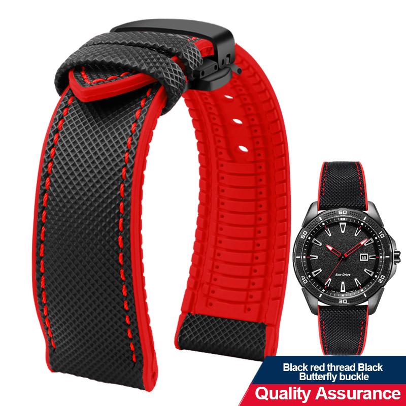 12 color high quality rubber Watchband 20 21 22 23mm 24mm for men and women watchstrap accessories Black red orange yellow Green