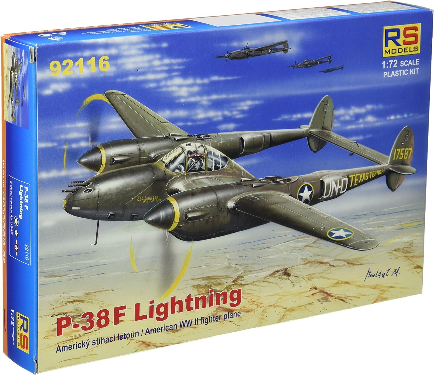 

RS Model F Lightning Plastic Model 1/72 P-38 92116