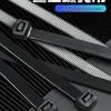 Nylon Self-Locking Cable Ties, 4*200mm, Strong Tensile Strength, Black and White, Plastic Bundling Straps