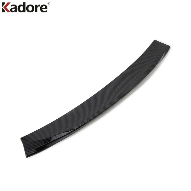 Rear Trunk Spoiler Cover Trim For Toyota CHR C-HR 2016 2017 2018 Carbon Fiber Car Tailgate Roof Wing Strip Accessories
