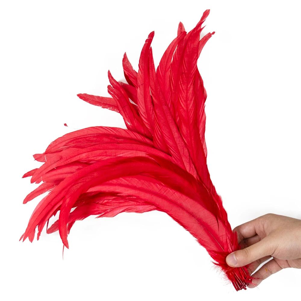 10PCS/lot Natural Roosters Tail Feather Bulk 10-16inch/25-40cm Cock Chicken Feathers Decorations for Carnival Stage Performances
