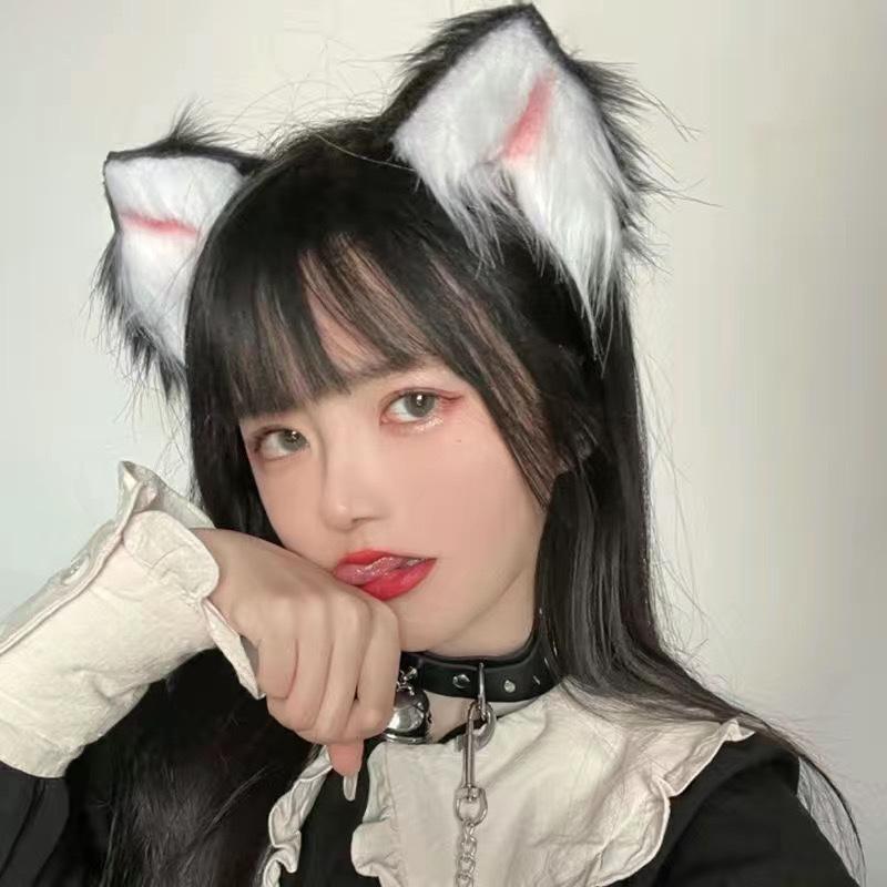 Handmade Beast Ear Headgear Hairpin Cat Ear Hairpin Hair Accessory Lolita Handmade Plush Edge Clip Girl Cute Japanese