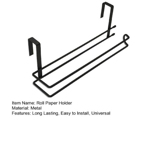 Paper Towel Hanger Metal Roll Paper Storage Rack Strong Load-bearing Simple Installation Under-Cabinet Hanging Rack Tissue Shelf