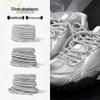 Cordones Redondos de Poliéster Plateados de 4 mm y 6 mm para Zapatillas de Entrenamiento y Deportivas Casuales