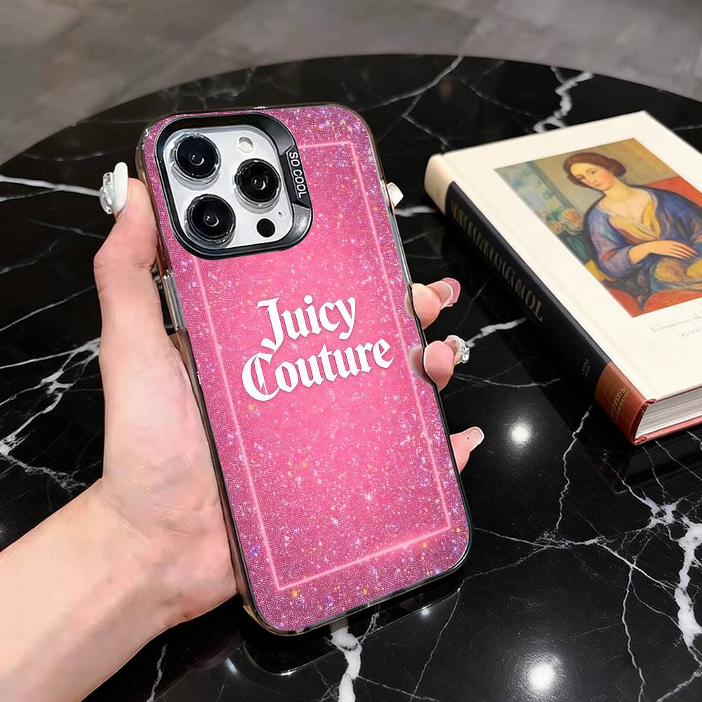 ГОРЯЧАЯ мода J-Juicy JC C-Couture Чехол для телефона Для iPhone 17,16,15,14,13,12,11 Plus,Pro Max,XS,Цветная Посеребренная Внутренняя Крышка iPhone17PRO