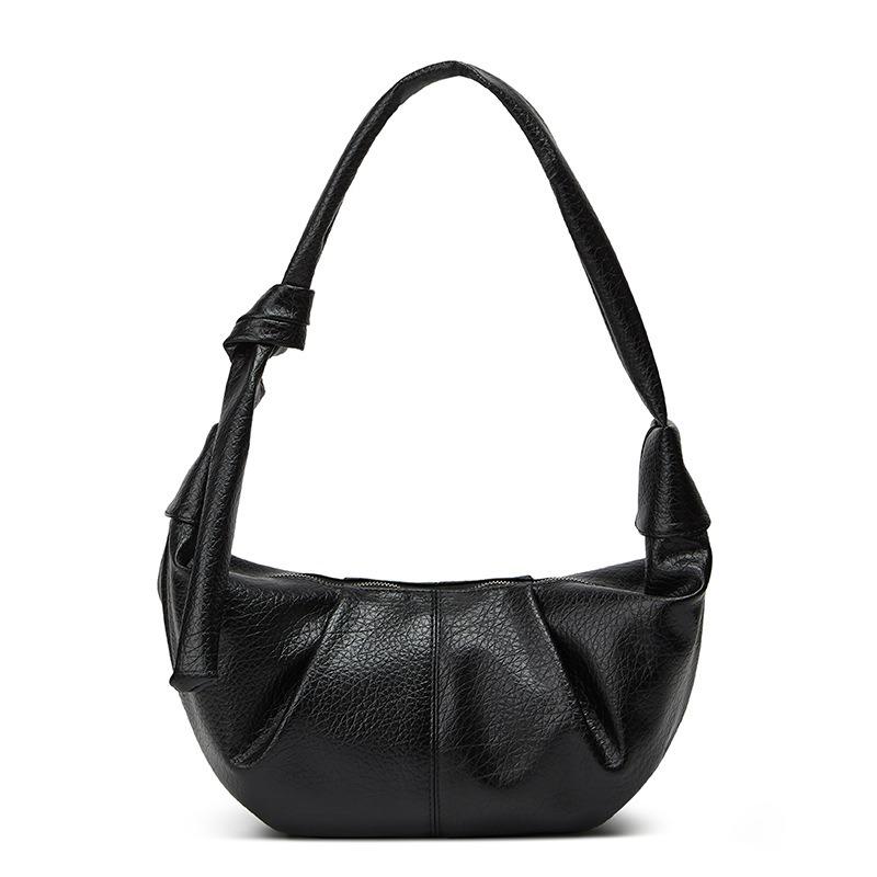 Casual Lazy Large-capacity Soft Leather Bag Women's Autumn and Winter New Simple Single Shoulder Oblique Span Commuter Dumpling Bag