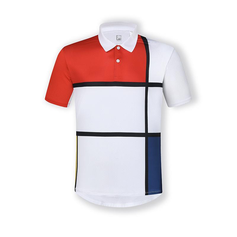 

Fila Теннисная однотонная удобная футболка-поло с коротким рукавом для мужчин A11M423109FZA XXL