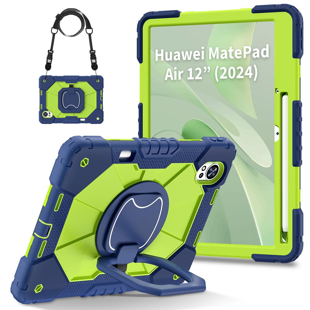 Silicone+PC Tablet Cases for 12'' Huawei MatePad 12 X 12X Air 2025 2024 Case W20 W30 W10 Cover Portable Rotate Stand Shell