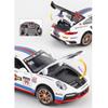 1/32 Porsche 911 GT3 RSR mașină sport de jucărie din aliaj, turnat sub presiune, model la scară, simulare, curse, tragere înapoi, suspensie de roată, jucării de colecție pentru băieți