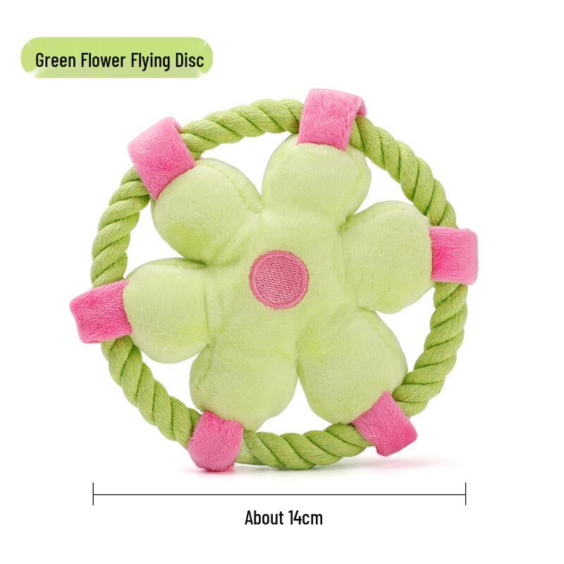 Petlimit Dog Squeaky Plush Frisbee Chew Toy