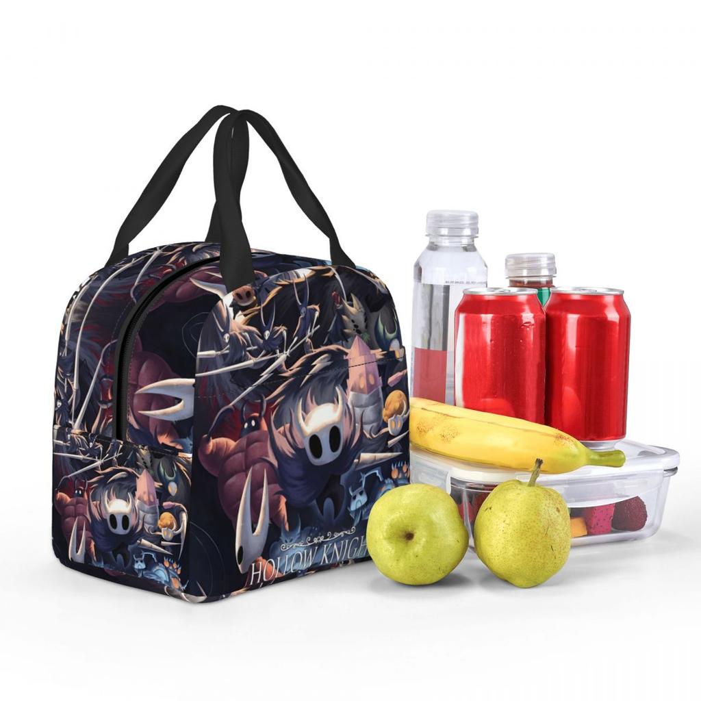 Hollow Knight Funny Games Merch Insulated Lunch Bag For Work Food Storage Bag Leakproof Thermal Cooler Bento Box