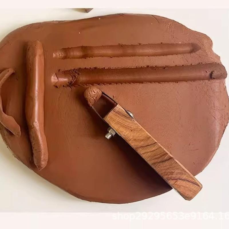 Pottery Tool Single-headed Circular Trimming Knife Is Suitable for Making Clay Sculpture Scraping and Texture Carving